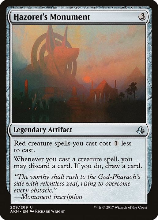 Hazoret's Monument in the group Magic the Gathering / Types / Artifacts / Legendary Artifact at Proxyprinters.com (44465)