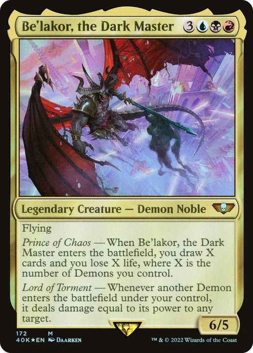 Be'lakor, the Dark Master in the group Magic the Gathering / Sets / Warhammer 40,000 Tokens at Proxyprinters.com (44581)