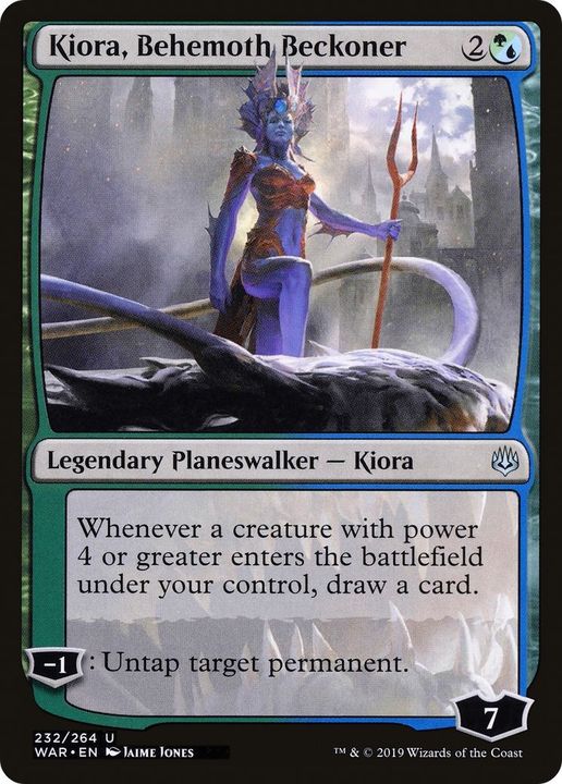 Kiora, Behemoth Beckoner in the group Magic the Gathering / Sets / War of the Spark Promos at Proxyprinters.com (44602)