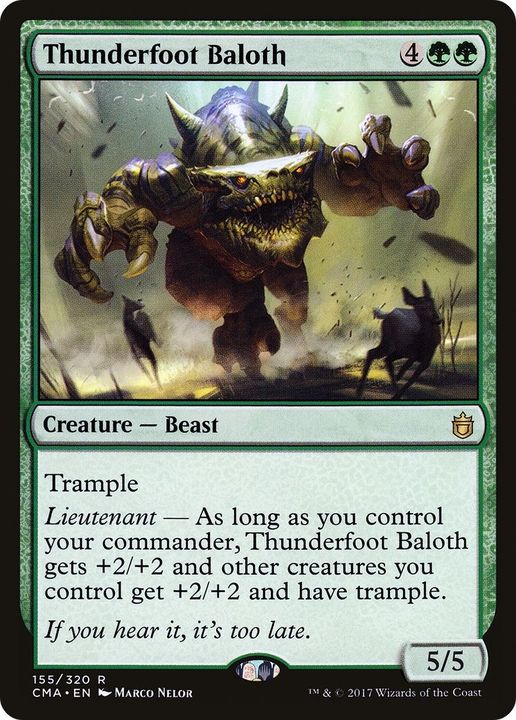 Thunderfoot Baloth in the group Magic the Gathering / Types / Colors / Green at Proxyprinters.com (44705)