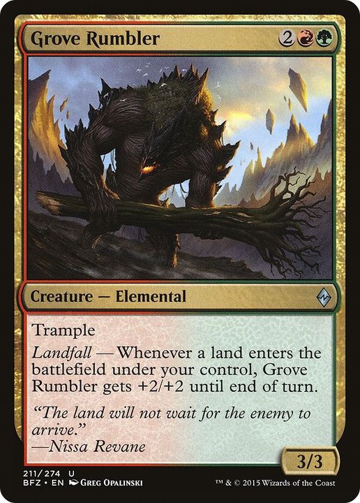 Grove Rumbler in the group Magic the Gathering / Types / Colors / Multicolors / G, R at Proxyprinters.com (451)