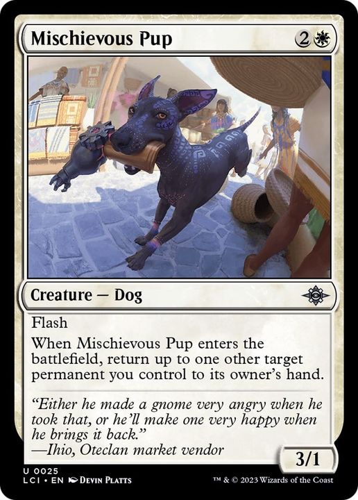 Mischievous Pup in the group Magic the Gathering / Types / Colors / White at Proxyprinters.com (45208)