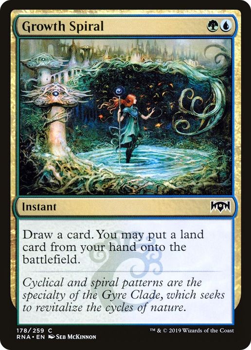 Growth Spiral in the group Magic the Gathering / Types / Colors / Multicolors / G, U at Proxyprinters.com (45332)