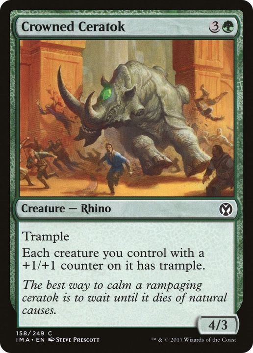 Crowned Ceratok in the group Magic the Gathering / Types / Colors / Green at Proxyprinters.com (45515)