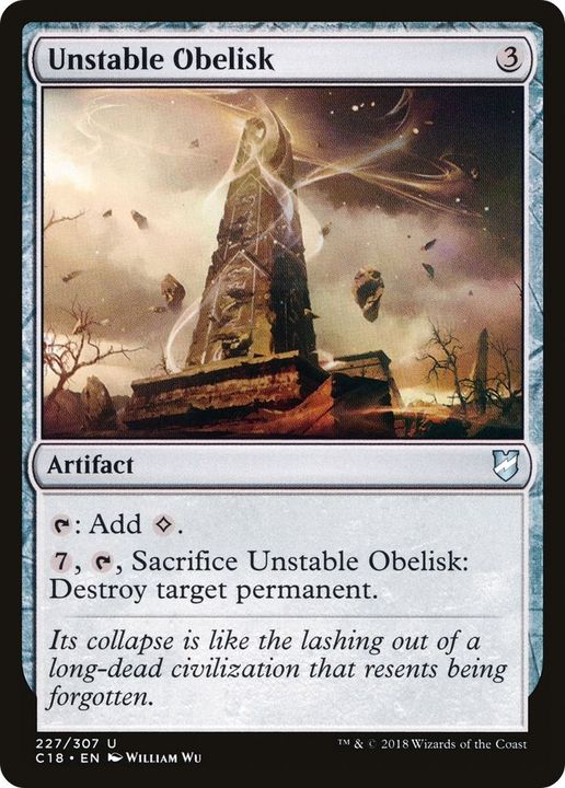 Unstable Obelisk in the group Magic the Gathering / Types / Artifacts / Artifact at Proxyprinters.com (45576)