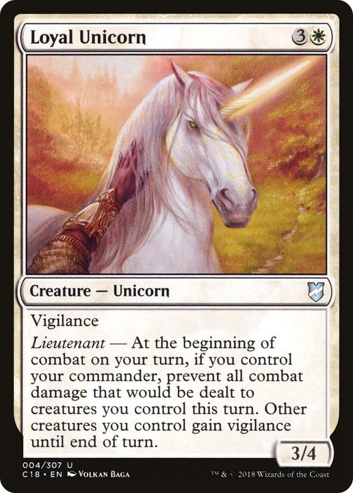 Loyal Unicorn in the group Magic the Gathering / Types / Colors / White at Proxyprinters.com (45590)