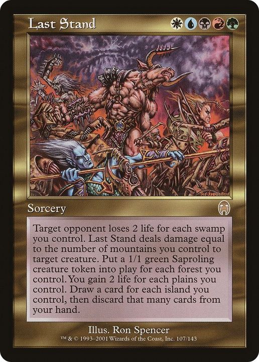 Last Stand in the group Magic the Gathering / Types / Colors / Multicolors / B, G, R, U, W at Proxyprinters.com (45770)