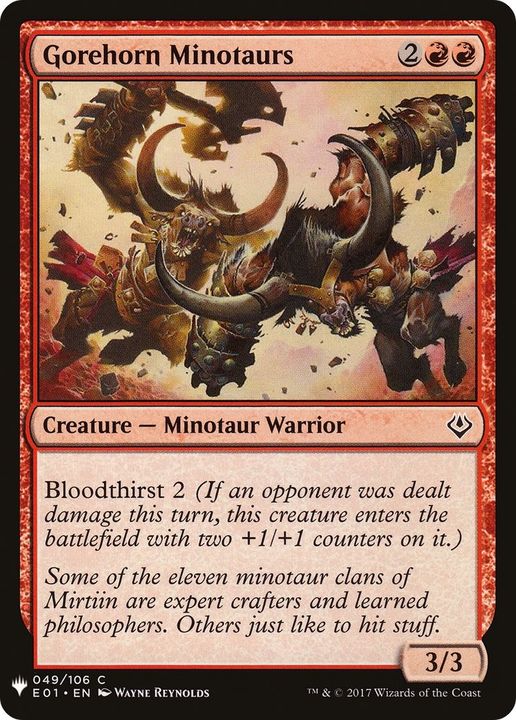 Gorehorn Minotaurs in the group Magic the Gathering / Types / Creatures / Warrior at Proxyprinters.com (45776)