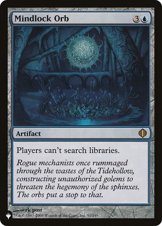 Mindlock Orb in the group Magic the Gathering / Types / Artifacts / Artifact at Proxyprinters.com (45783)