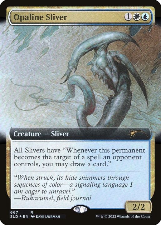 Opaline Sliver in the group Magic the Gathering / Types / Colors / Multicolors / U, W at Proxyprinters.com (45841)