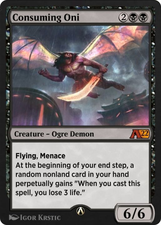 Consuming Oni in the group Magic the Gathering / Types / Colors / Black at Proxyprinters.com (45895)