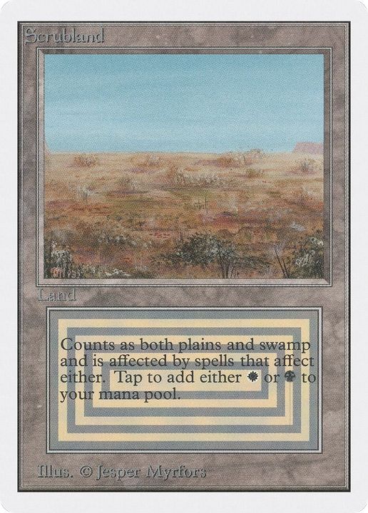 Scrubland in the group Magic the Gathering / Types / Land / Swamp at Proxyprinters.com (45904)