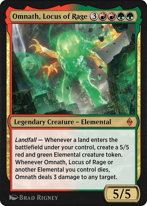 Omnath, Locus of Rage in the group Magic the Gathering / Types / Colors / Multicolors / G, R at Proxyprinters.com (45955)