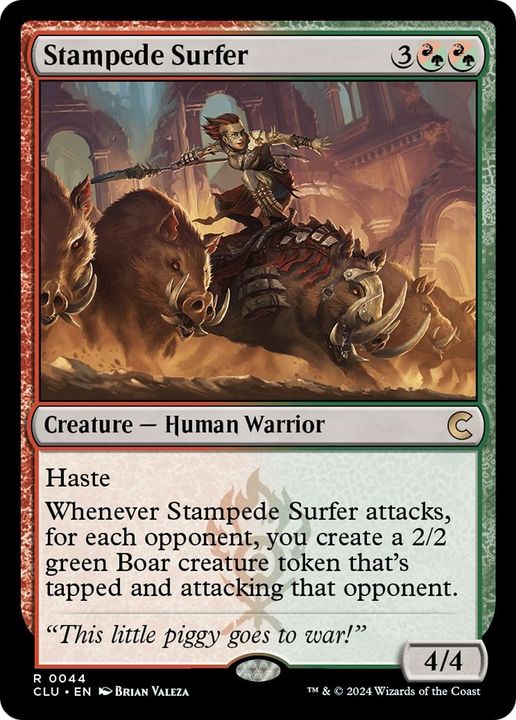 Stampede Surfer in the group Magic the Gathering / Types / Colors / Multicolors / G, R at Proxyprinters.com (46033)