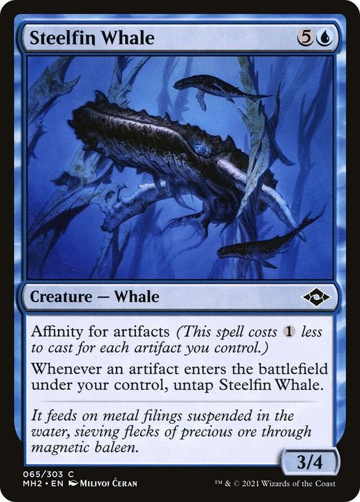 Steelfin Whale in the group Magic the Gathering / Types / Colors / Blue at Proxyprinters.com (46040)