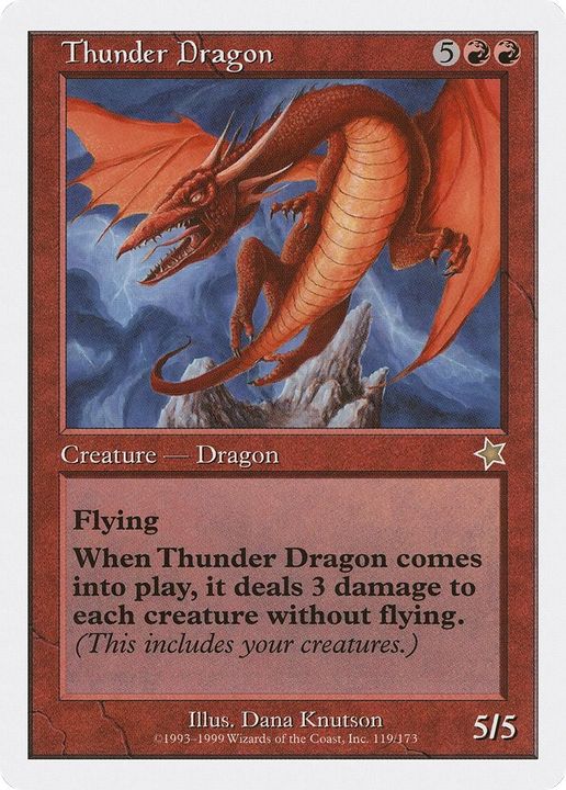 Thunder Dragon in the group Magic the Gathering / Types / Colors / Red at Proxyprinters.com (46083)