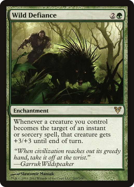 Wild Defiance in the group Magic the Gathering / Sets / Avacyn Restored at Proxyprinters.com (46097)