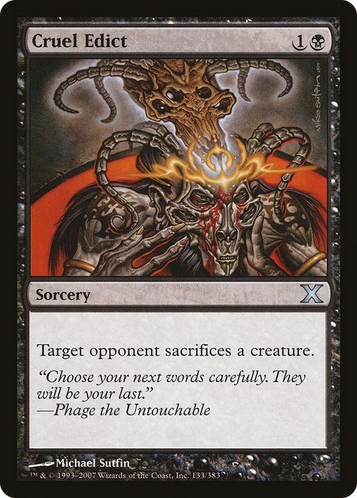 Cruel Edict in the group Magic the Gathering / Types / Colors / Black at Proxyprinters.com (4619)