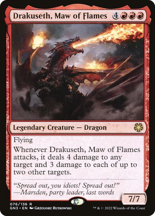 Drakuseth, Maw of Flames in the group Magic the Gathering / Types / Colors / Red at Proxyprinters.com (4625)