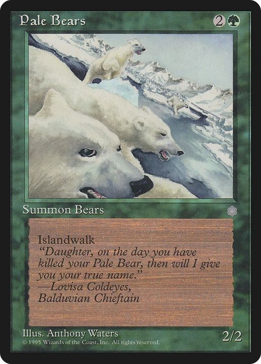 Pale Bears in the group Magic the Gathering / Types / Colors / Green at Proxyprinters.com (46265)