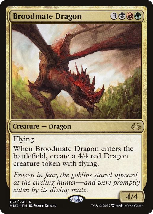 Broodmate Dragon in the group Magic the Gathering / Types / Colors / Multicolors / B, G, R at Proxyprinters.com (4629)