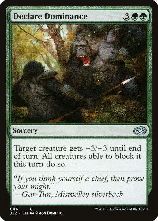 Declare Dominance in the group Magic the Gathering / Types / Colors / Green at Proxyprinters.com (46357)