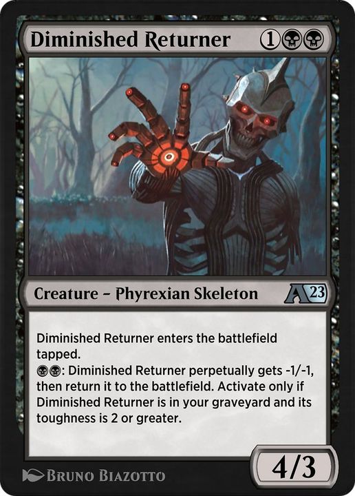 Diminished Returner in the group Magic the Gathering / Types / Colors / Black at Proxyprinters.com (46395)