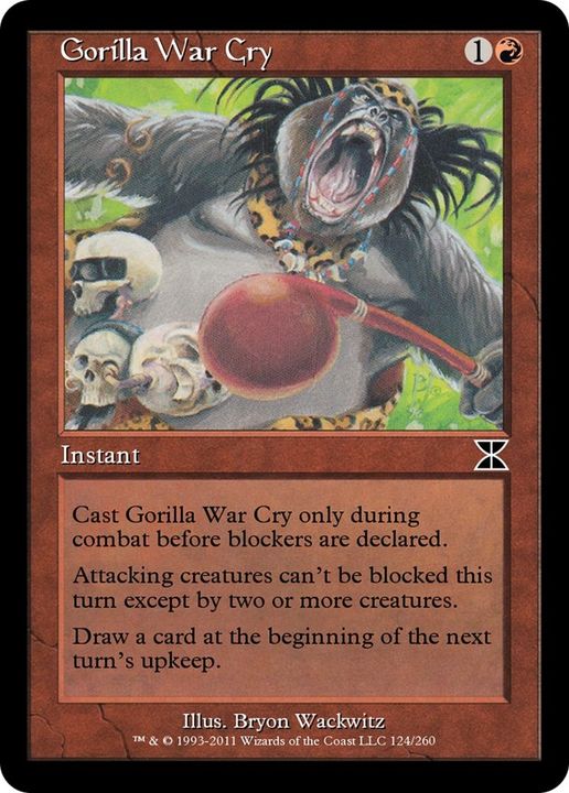 Gorilla War Cry in the group Magic the Gathering / Types / Colors / Red at Proxyprinters.com (46403)