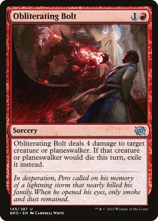 Obliterating Bolt in the group Magic the Gathering / Types / Colors / Red at Proxyprinters.com (46443)