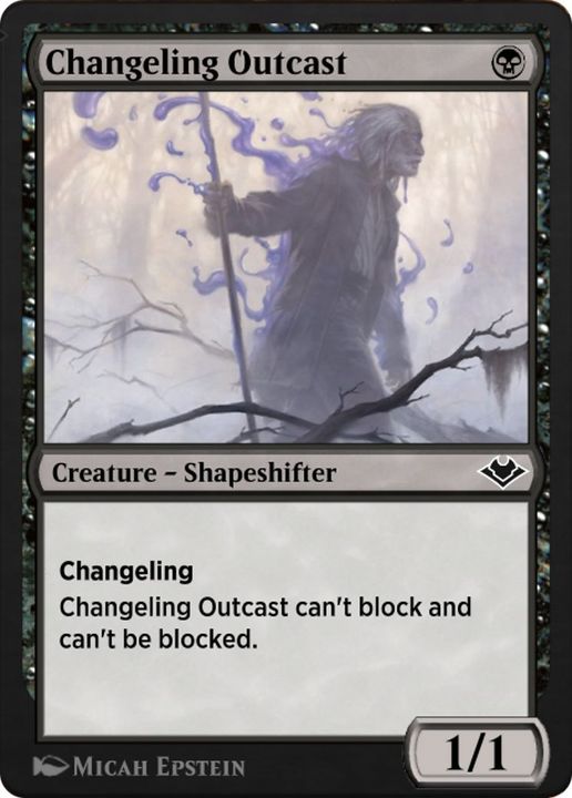 Changeling Outcast in the group Magic the Gathering / Types / Colors / Black at Proxyprinters.com (4649)