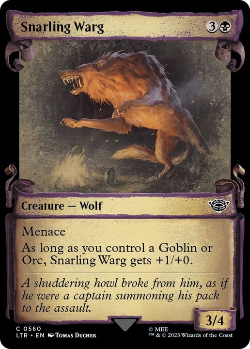 Snarling Warg in the group Magic the Gathering / Types / Colors / Black at Proxyprinters.com (46505)