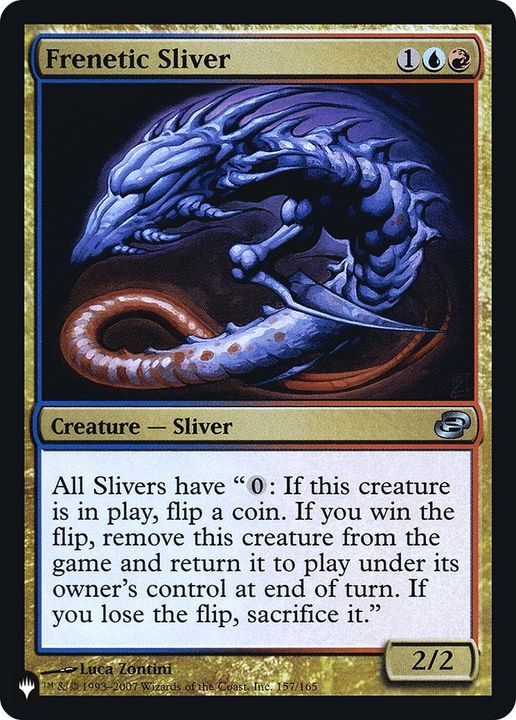 Frenetic Sliver in the group Magic the Gathering / Types / Colors / Multicolors / R, U at Proxyprinters.com (46525)