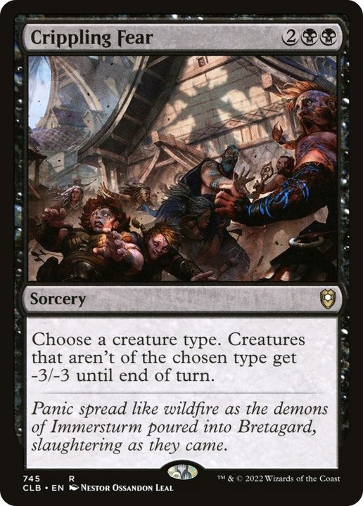 Crippling Fear in the group Magic the Gathering / Types / Colors / Black at Proxyprinters.com (4661)