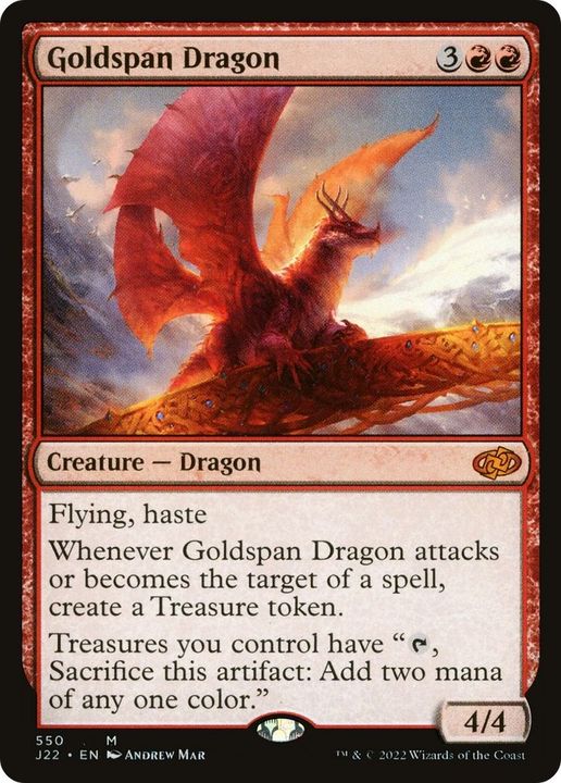 Goldspan Dragon in the group Magic the Gathering / Sets / Jumpstart 2022 at Proxyprinters.com (4676)