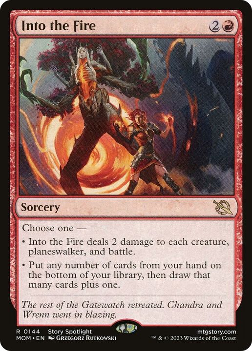 Into the Fire in the group Magic the Gathering / Types / Colors / Red at Proxyprinters.com (46973)