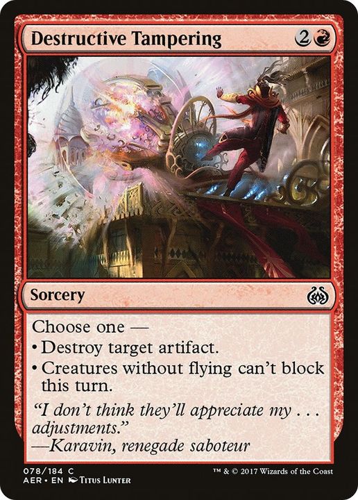 Destructive Tampering in the group Magic the Gathering / Types / Colors / Red at Proxyprinters.com (47)