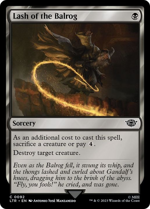 Lash of the Balrog in the group Magic the Gathering / Types / Colors / Black at Proxyprinters.com (47059)