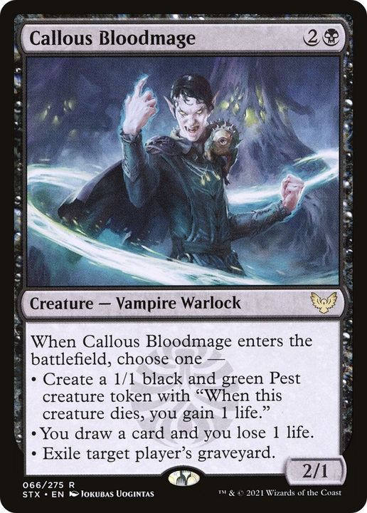 Callous Bloodmage in the group Magic the Gathering / Types / Colors / Black at Proxyprinters.com (47070)