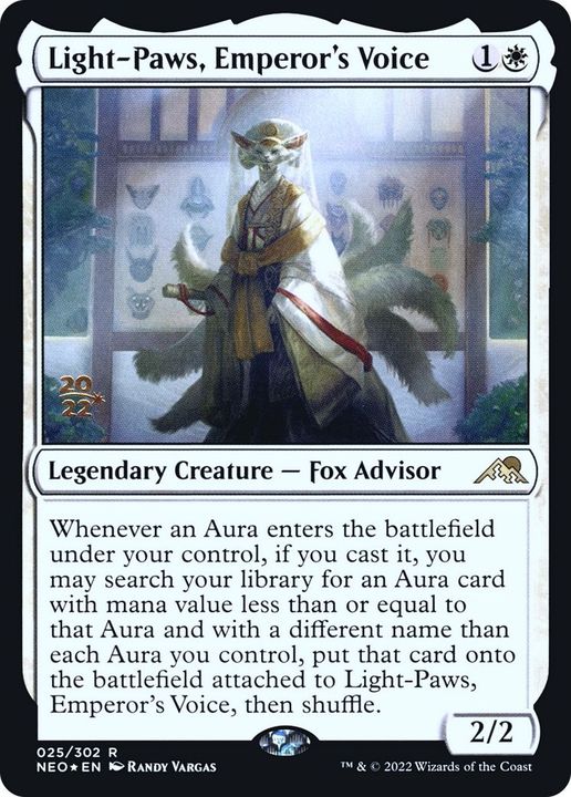 Light-Paws, Emperor's Voice in the group Magic the Gathering / Sets / Kamigawa: Neon Dynasty Promos at Proxyprinters.com (47071)