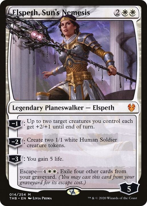 Elspeth, Sun's Nemesis in the group Magic the Gathering / Types / Colors / White at Proxyprinters.com (47242)