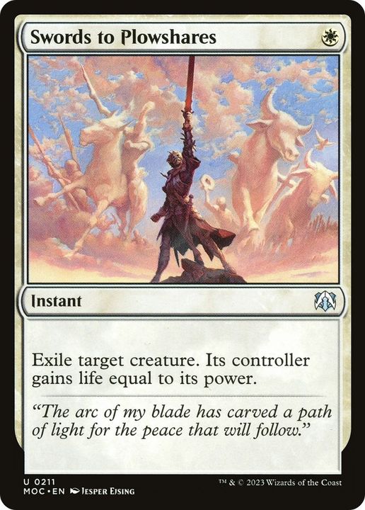 Swords to Plowshares in the group Magic the Gathering / Sets / March of the Machine Substitute Cards at Proxyprinters.com (47265)