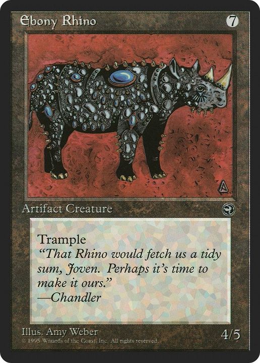 Ebony Rhino in the group Magic the Gathering / Types / Colors / Colorless at Proxyprinters.com (47294)