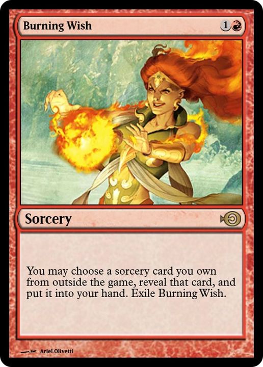 Burning Wish in the group Magic the Gathering / Types / Colors / Red at Proxyprinters.com (4730)