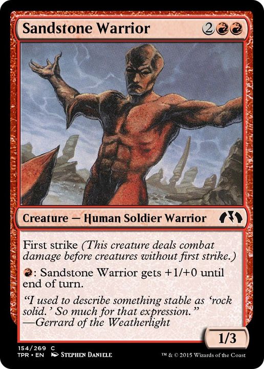 Sandstone Warrior in the group Magic the Gathering / Sets / Tempest Remastered at Proxyprinters.com (4733)