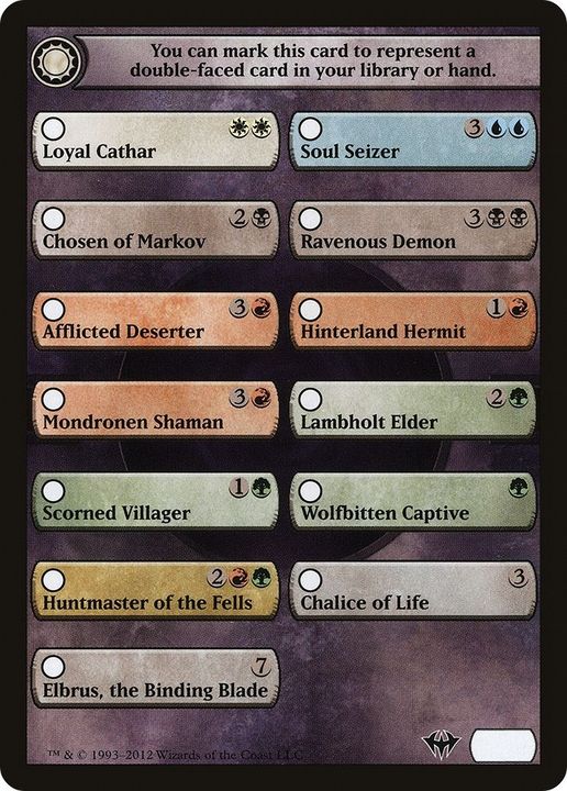 Dark Ascension Checklist in the group Magic the Gathering / Types / Colors / Colorless at Proxyprinters.com (47469)