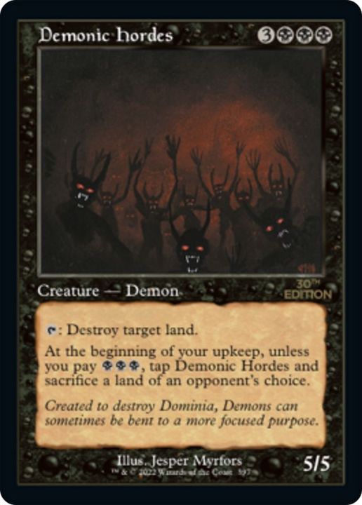 Demonic Hordes in the group Magic the Gathering / Types / Colors / Black at Proxyprinters.com (47481)