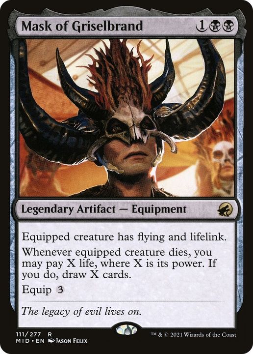 Mask of Griselbrand in the group Magic the Gathering / Types / Artifacts / Legendary Artifact at Proxyprinters.com (47555)