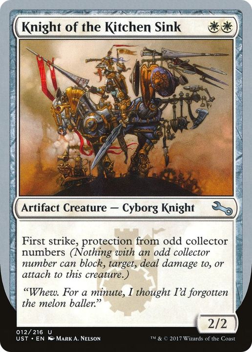 Knight of the Kitchen Sink in the group Magic the Gathering / Types / Colors / White at Proxyprinters.com (47643)