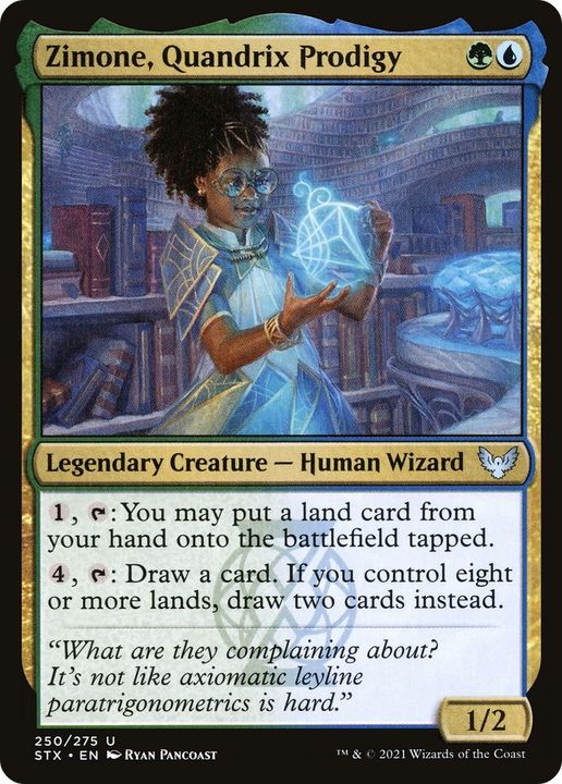 Zimone, Quandrix Prodigy in the group Magic the Gathering / Types / Colors / Multicolors / G, U at Proxyprinters.com (4768)