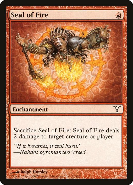 Seal of Fire in the group Magic the Gathering / Types / Enchantment / Enchantment at Proxyprinters.com (47688)